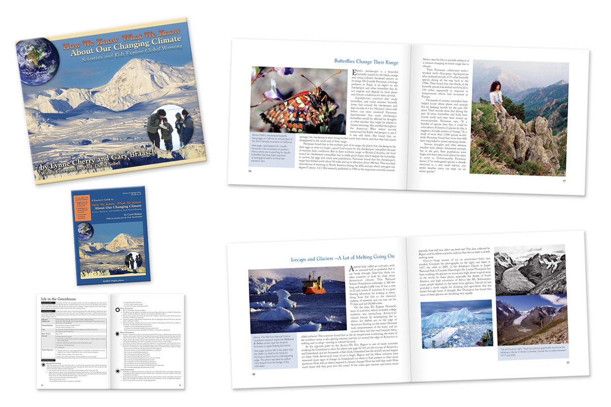 How We Know What We Know About Our Changing Climate–Cover and interior design and production. Grades 5–8 textbook and Teacher's guide