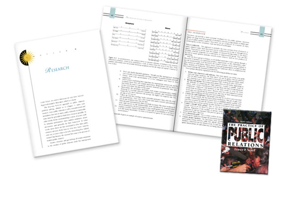 The Practice of Public Relations–Text Book Production and layout for Prentice Hall
